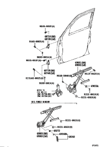 6982060140-REGULATOR SUB-ASSY, FRONT DOOR WINDOW, LH