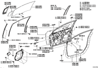 6815102441-RUN, FRONT DOOR GLASS, LH