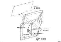 6980308030-REGULATOR SUB-ASSY, REAR DOOR WINDOW, RH
