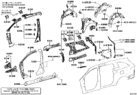 6114608050-GUSSET, FRONT BODY PILLAR, LOWER LH