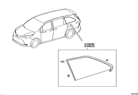 6273008190-Window assy, quarter, rear rh