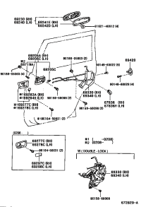 6905060080-LOCK ASSY, REAR DOOR, RH