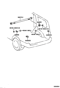 6493560030B0-HOLDER, TONNEAU COVER, RH