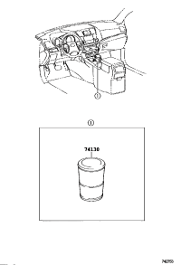 741300E010-Receptacle assy, rear ash