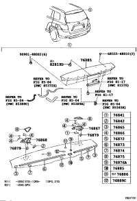 760850E080-SPOILER SUB-ASSY, REAR