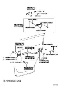 6905006111-LOCK ASSY, REAR DOOR W/MOTOR, RH