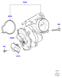 4M5G9E936AA-GASKET,W.PUMP INLET