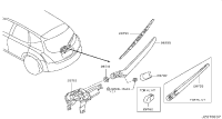 28781CA000-ARM ASSY-REAR WINDOW WIPER
