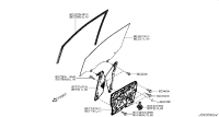 803001JA0D-GLASS ASSY-DOOR WINDOW RH