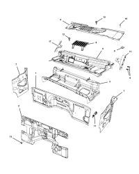 68170003AB-Cover, windshield to front