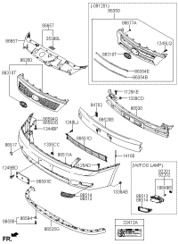 863504D001-GRILLE ASSY-RADIATOR