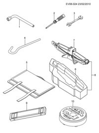 9049399-Jack tray (8 of the parts)