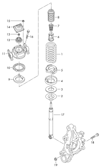 7P6513029BB-GAS SHOCK ABSORBER/A6/PASSAT