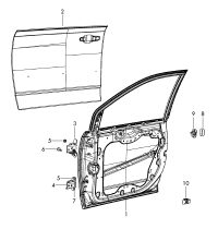 7B0831051D-Door assy-rr, lh