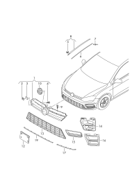 5G0853651T-GRILLE RADIATOR
