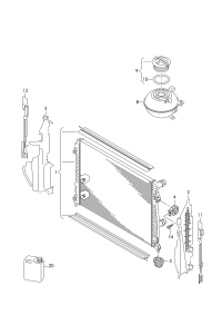 L5QD121251-RADIATOR VW-BORA/AUDI/SKODA