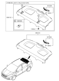 85610B5000WK-TRIM ASSY-PACKAGE TRAY RR