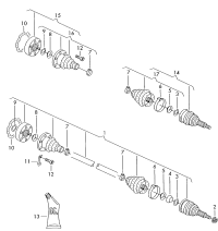 357498201A-BELLOW SET DRIVE SHAFT-TOUAREG