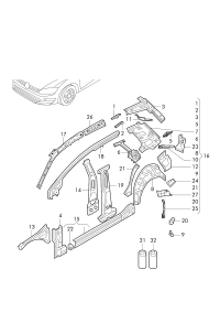 L18G813481A-REINF ASSY-RAD CORE UPR
