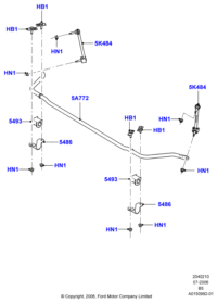7L1Z5493A-BUSH STABILIZER BAR