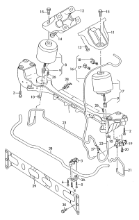 3D0199381T-RUBBER MOUNTING/A4/A6/A8/2009