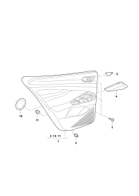 11D867212YWM-Trim assy dr obk