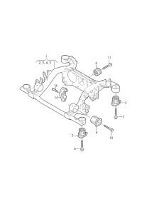 1EA505145J-RUBBER MOUNTING/A4/A6/A8/2009