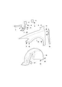 19D805911D-WHEEL HOUS/VW /BORA/1998