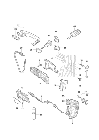 22D837879AGRU-Cover, door lock