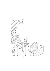5DL857507E-Cover, outer mirror