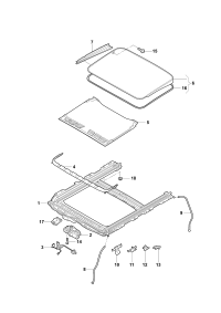 19D971648A-Harness for car models with glass sliding## sunroof