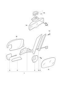 1T1857507F-Body rear view mirror