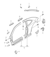 5C5809843-Trim, quarter panel frame