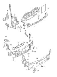 1J0813743-BRKT-FR BUMPER COVER RH