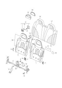 1K8885504-Mount assy., back