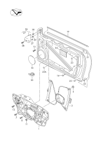 1K8837461G-Window regulator without motor companion use: