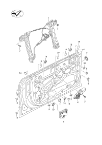 4KG837461-WINDOW WINDER LH FRT/A6
