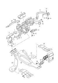 80B819725-PORSCHE CAYENNEAIR DUCT CENTRE