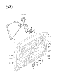 L4KD837461-WINDOW WINDER LH FRT/A6