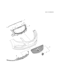 26260924-Reinforcement, front bumper skin, upper