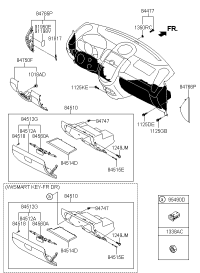 845102X000WK-Glove box assy
