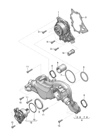 0P2121014F-WATER PUMP-AUDI A5/A6/A7