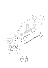 4KG853855-Garnish assy-s/rail lwr