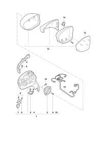 4KG857410E-Cover, outer mirror