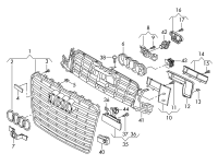 4H0853651AA-GRILLE, RADIATOR