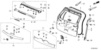 749503B4H01ZC-Spoiler assy., tailgate