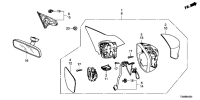 76200T2LH01ZE-Mirror assy., r. (r.c.) * R525P *