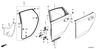 72828T24T01-Weatherstrip, r. rr. door lower