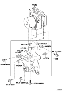 4459078010-BRACKET ASSY, BRAKE ACTUATOR