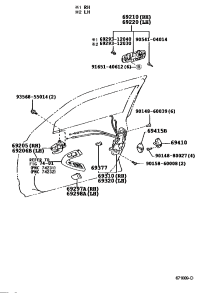 6929730030B0-BEZEL, DOOR INSIDE HANDLE, NO.2 RH
